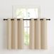 NICETOWN Vitrage, keukengordijn, kort, raamgordijnen, ondoorzichtig, kort, thermische raamgordijnen, set van 2, Biscotti beige, 90 x 107 cm (b x h), beige