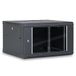 Waytex 37410M wandverdeler, 19 inch, 6 U, met glazen deur, 600 x 600 mm, zwart