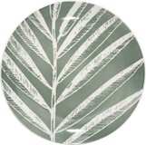 Secret de Gourmet Diner Bord - 6 Stuks - Groen - 21 cm - Porselein - Magnetronbestendig - Vaatwasserbestendig - Handbeschilderd