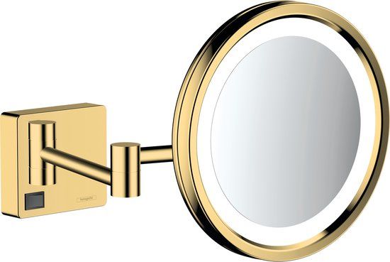 Hansgrohe Addstoris LED Make-up Spiegel - Polished Gold Optic - Rond