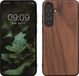 kwmobile telefoonhoesje geschikt voor Samsung Galaxy S24 Plus - Hoesje met bumper in donkerbruin - Backcover - hout