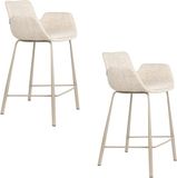 Zuiver Brit Barkrukken rugleuning 67,5 cm Beige - Set van 2