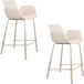Zuiver Brit Barkrukken rugleuning 67,5 cm Beige - Set van 2
