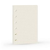 A7 Harphia A7 Dotted Design Planner Refill 6 Holes Notebook Binder Refills, A7 Dot Matrix Planner Inserts for Filofax 100gsm Paper Pocket Size, 4.84 x 3.23''