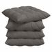 vidaXL - Zitkussens - 4 stuks - Corduroy stof - Lichtgrijs - 40 x 40 x 6 cm