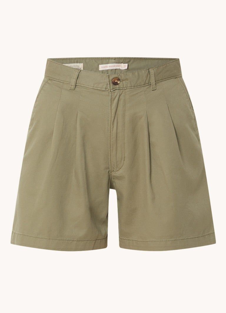 Levi's High Waist Loose Fit Shorts - Lyocell Blend - Pleated Detail