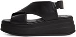 Tamaris - Dames - Plateau sandalen - Zwart - Maat 42