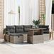 Prolenta Maison Exclusive - Tuinset met 7 delen, grijze polyrotan loungeset