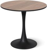 Vicco Eettafel "Carl", Walnoot/Zwart, 80 x 80 cm