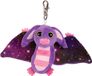 Suki Gifts Pluche knuffeldier vleermuis - paars/roze - 9 cm - sleutelhanger
