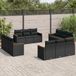 Maison Exclusive - Ensemble de jardin pour le jardin, composé de 12 pièces avec coussins, en polyrotin noir