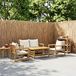 Maison Exclusive - Salon de jardin 4 pièces avec coussins, bambou