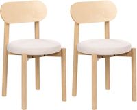 Beliani PAULINA - Schommelstoel - Lichtbruin/Lichtbeige - Stof