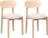 Beliani PAULINA - Schommelstoel - Lichtbruin/Lichtbeige - Stof