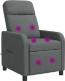 vidaXL Fauteuil Foncé Gris Tissu