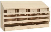 vidaXL Kippenlegkast 4 compartimenten 106x40x59 cm massief grenenhout