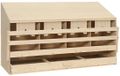 vidaXL Kippenlegkast 4 compartimenten 106x40x59 cm massief grenenhout