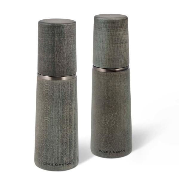 Cole & Mason Marlow Salt and Pepper Mill Set - Beech Wood - 18.5 cm - Grey