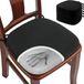 Unyqoos® Set van 6 U-vormige stoelkussens met traagschuim en antislip - Noir