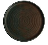 Olympia Canvas ronde borden met smalle rand groen 26,5cm