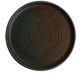 Olympia Canvas ronde borden met smalle rand groen 26,5cm