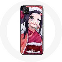 Maniacase Hoesje voor Xiaomi Redmi 9C Anime Demon Slayer Kamado Nezuko Eerste Kerstdag 2023