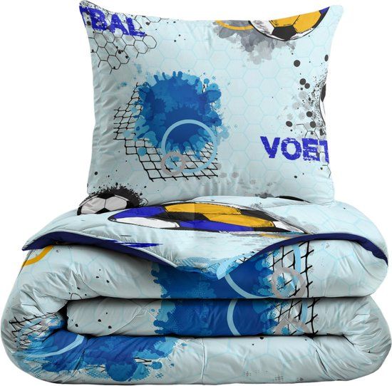 Zelesta® Kiddybed Soccer Dream 140x200 - All Year Kinderdekbed - Anti-allergie - Wasbaar