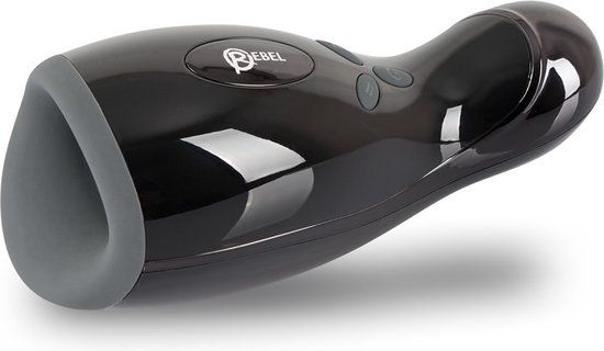 Rebel - Automatische Masturbator met Vibratie en Verwarm Functie - Zwart