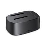 UGREEN dockingstation pour disque dur, station d'accueil USB 3.0 HDD pour disques durs SATA 2,5 pouces/3,5 pouces et SSD, adaptateur de disque dur double baie 5 Gbps prenant en charge le clonage hors ligne et l'UASP