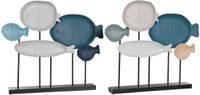 DKD Home Decor Decoratieve figuren Multicolour Spiralen Mediterrane (2 Stuks)
