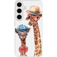 Samsung Galaxy S24 Funny girafe Verstevigd hoesje met sublimatie bedrukking