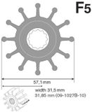 Johnson Pump F5 Nitril Impeller Argent