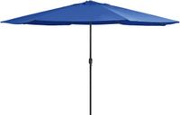 vidaXL Parasol met metalen paal 390 cm azuurblauw