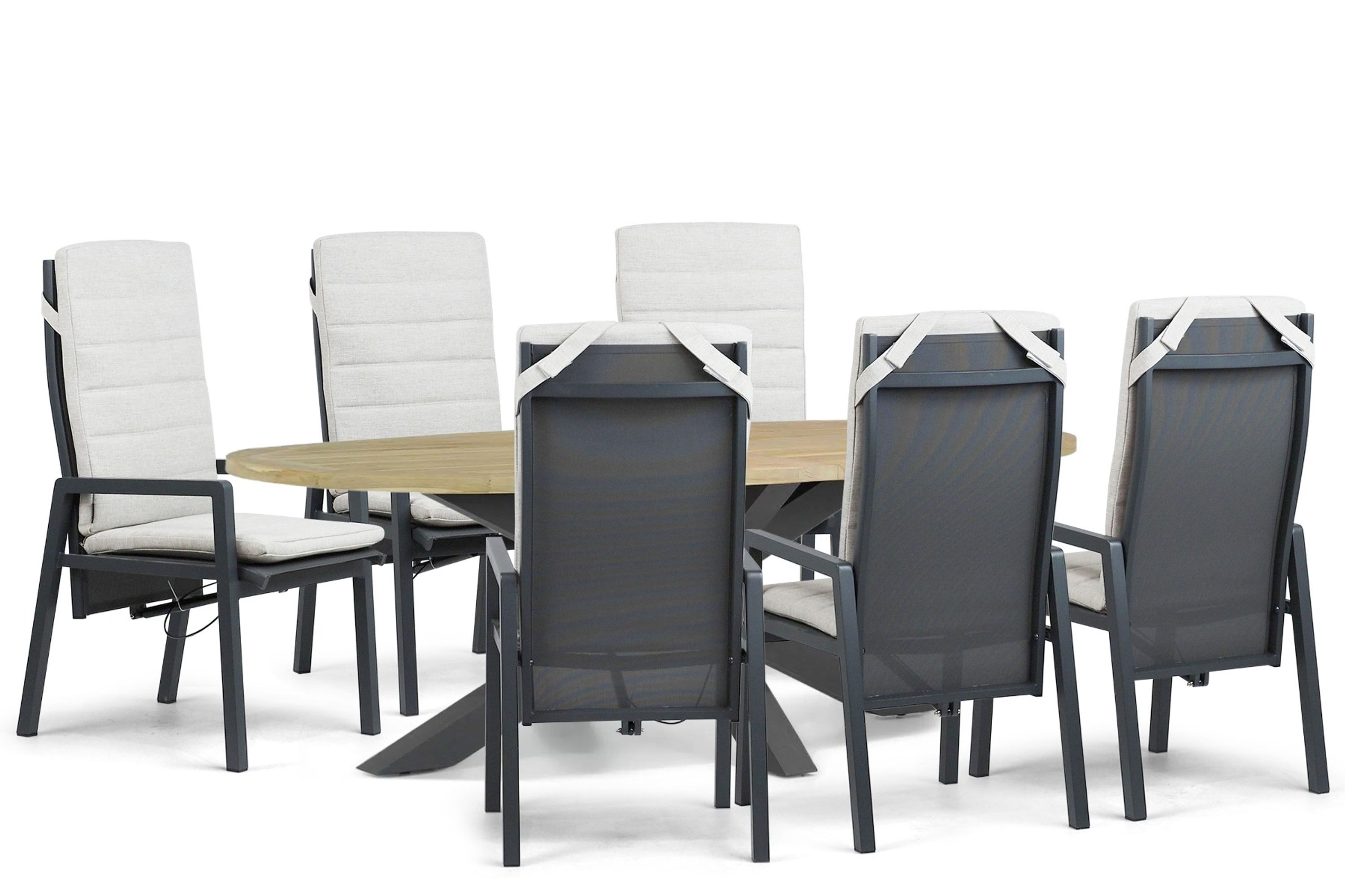 Lifestyle Garden Furniture Lifestyle Vivaro/Brookline 240x120 cm dining tuinset 7-delig