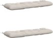 vidaXL - Set van 2 - Bankkussen - VIANEN - 100% - Polyester - Wit - 110 x 40 x 12 cm