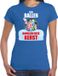 Bellatio Decorations Rinkelende Kerstbal Blauw Kerst t-shirt voor dames