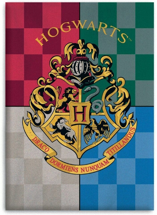 Oeko-Tex Harry Potter - 4 Houses Fleece Blanket