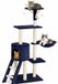 BAKAJI Krabpaal Sisal Kattenspeelplaats Gestreepte kattenkrabber meubelzuil hoogte 144 cm (blauw)