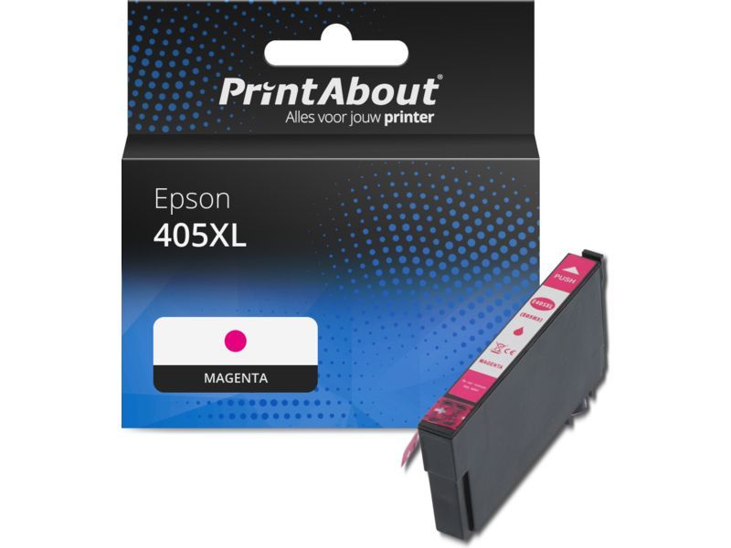 PrintAbout Inktcartridge 405XL (C13T05H34010) Magenta Hoge capaciteit geschikt voor Epson