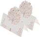 Chaks Naam/plaats kaartjes - Levensboom - 16x - bruiloft - multi - 8 x 8 cm
