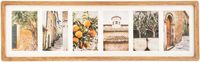 Atmosphera Collage fotolijst voor 6x foto - voor 10 x 15 cm fotos - Mango hout - beige - 70 x 21 cm