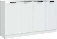 vidaXL Dressoirs 2 stuks wit 60x30x70 cm bewerkt hout