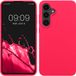 kwmobile telefoonhoesje geschikt voor Samsung Galaxy S25 FE - Hoesje met siliconen coating - Smartphone case in neon roze