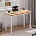 Bureau compact 80x40 cm teakhout wit