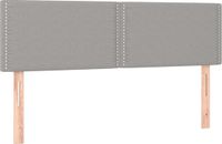 vidaXL Hoofdbord - Stof - Lichtgrijs - 144x5x78/88 cm