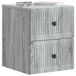 vidaXL Table de chevet murale 2 pièces Gris sonoma 33 x 34,5 x 40 cm