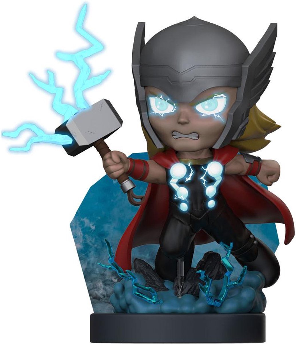 The loyal Subjects Marvel Superama Mini Diorama Thor God Mode (Black Light) Exclusive 10 cm