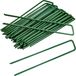 Merkloos / Sans marque Azalia Tuin beveiligen haringen, 6 inch tuin palen gegalvaniseerd landschap nietjes, groene tuin U-vormige netpennen metalen gras pinnen beveiligen pinnen Spikes voor onkruid barrière stof (20 stuks)