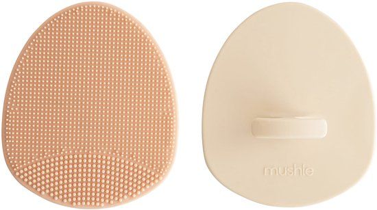 Mushie Cradle Cap Brush 2-Pack - Blush/Shifting Sand