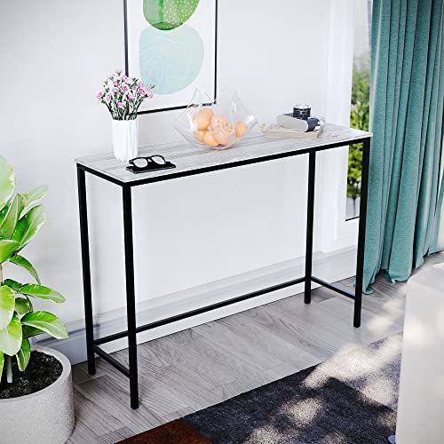 Vida Designs Brooklyn Console Tafel Hal Woonkamer Rustieke Plank Industriële Opslag Meubels (Grijs, Geen Lade) - 5056513093270